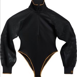 Ivy Park x Adidas Mesh Bodysuit - Black and Mesa